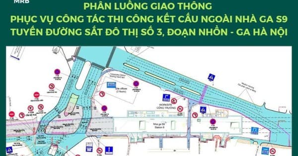 Hà Nội phân luồng giao thông đường Kim Mã phục vụ thi công ga S9